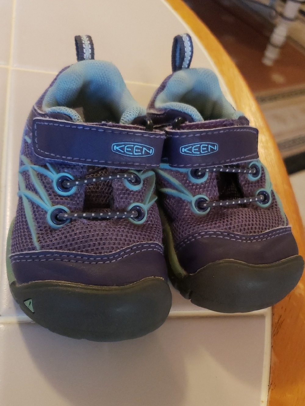 Keen Infant Hiking Water Shoes Grey/blue Easy Slip On 18-24months